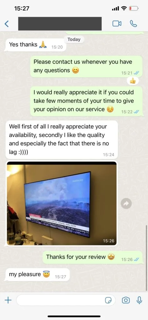 Provided support conversation screenshots preview 2